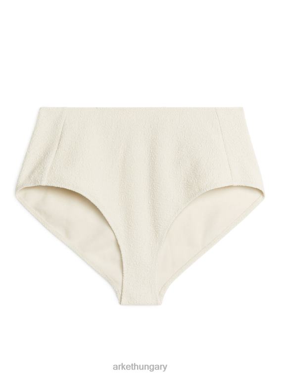 ARKET magas derekú texturált bikini alsó nők törtfehér LNXFL614 ruházat
