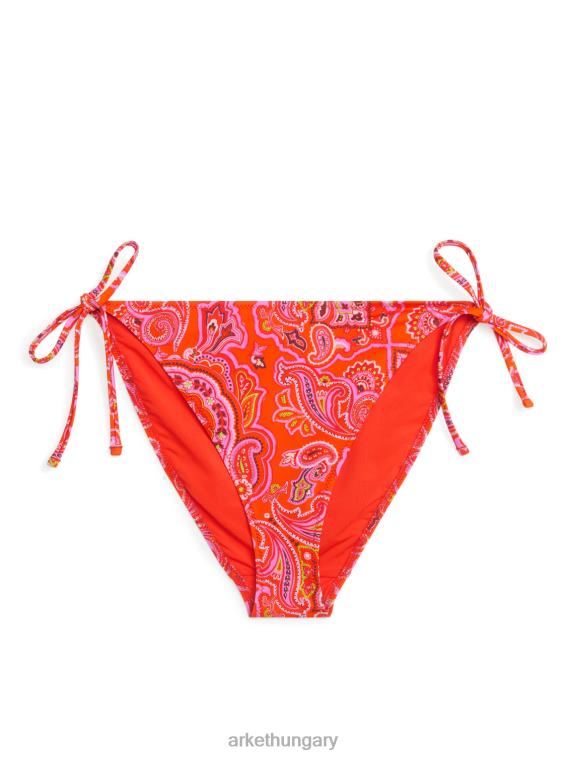 ARKET nyakkendős tanga bikini alsó nők narancs/paisley LNXFL604 ruházat
