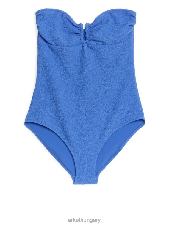 ARKET texturált bandeau fürdőruha nők kék LNXFL615 ruházat