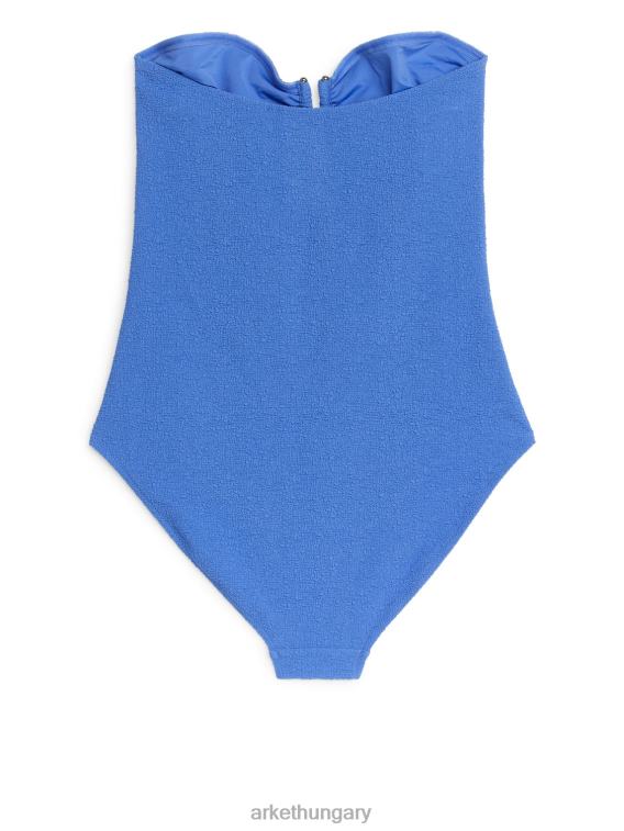 ARKET texturált bandeau fürdőruha nők kék LNXFL615 ruházat