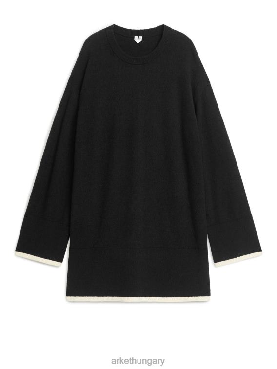 ARKET boucle jumper nők fekete-fehér LNXFL361 ruházat