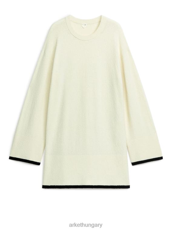 ARKET boucle jumper nők törtfehér/fekete LNXFL360 ruházat