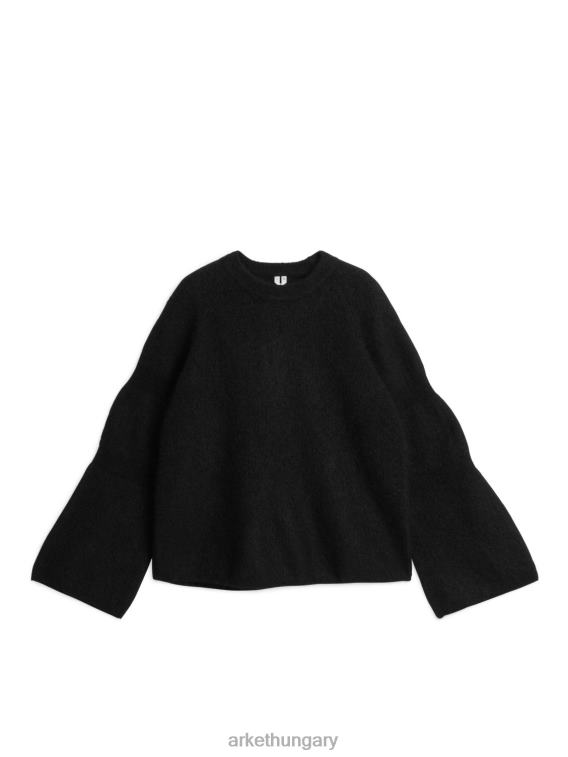 ARKET mohair keverék jumper nők fekete LNXFL430 ruházat