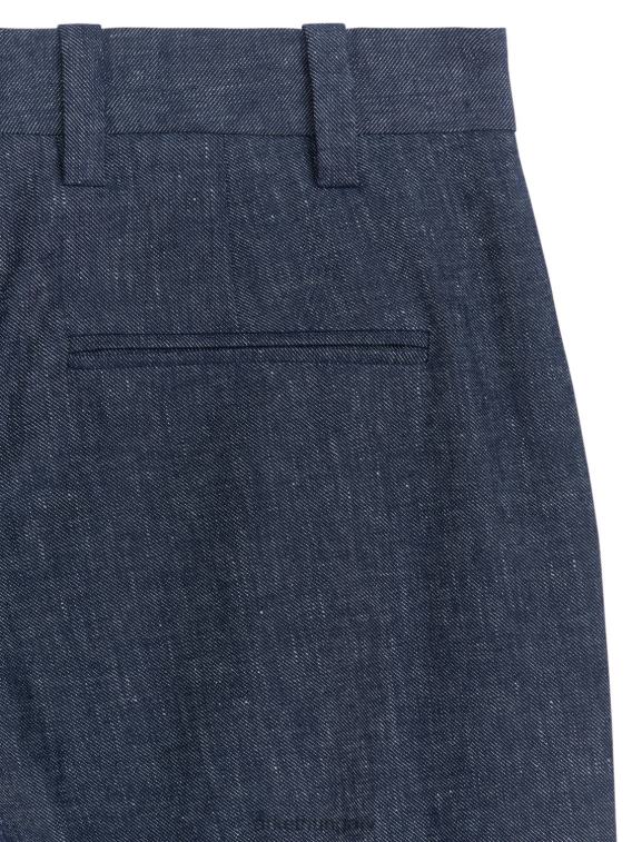 ARKET kiszélesedő vászonnadrág nők kék LNXFL205 ruházat