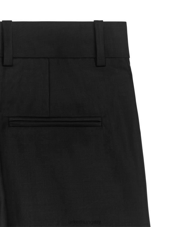 ARKET széles gyapjúkeverék nadrág nők fekete LNXFL217 ruházat