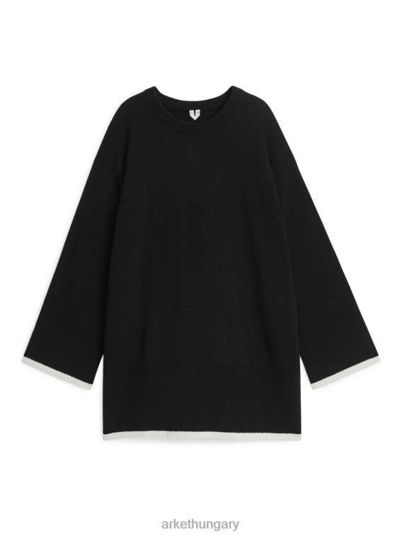 ARKET boucle jumper nők fekete LNXFL420 ruházat