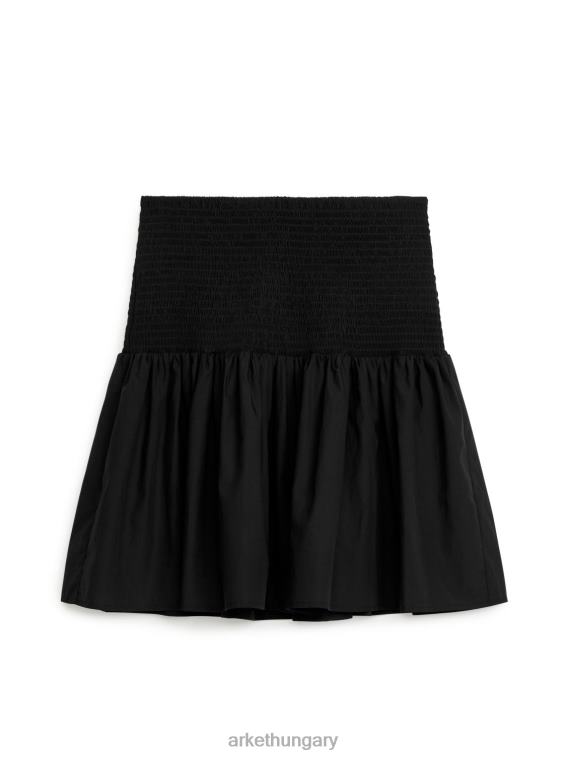 ARKET mini smock szoknya nők fekete LNXFL238 ruházat
