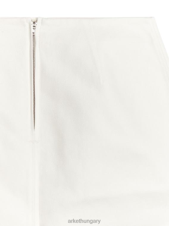 ARKET pamut twill miniszoknya nők fehér LNXFL271 ruházat