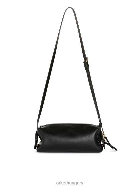 ARKET boxy crossbody bőrtáska egynemű fekete LNXFL744 táskák