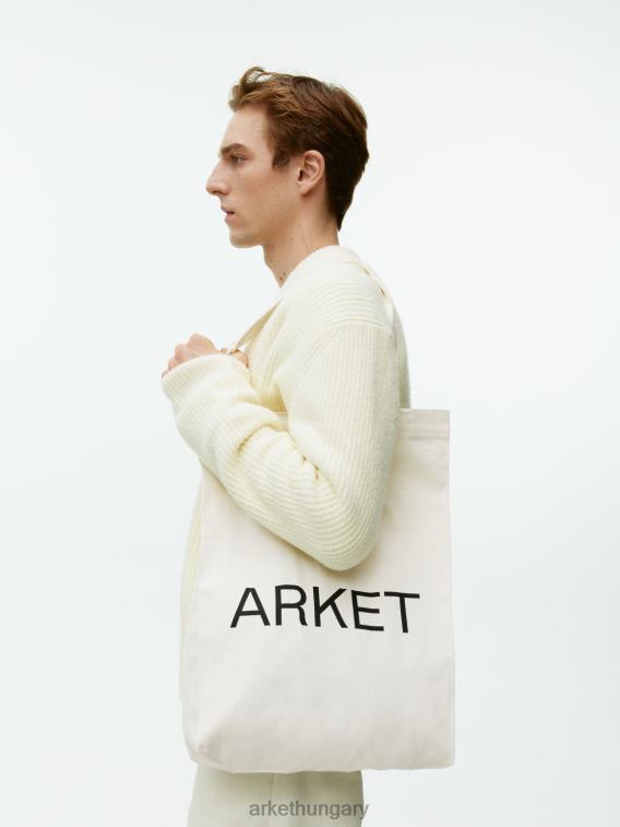 ARKET vászon hordtáska egynemű piszkosfehér LNXFL755 táskák