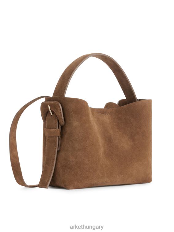 ARKET velúr crossbody táska egynemű barna LNXFL742 táskák