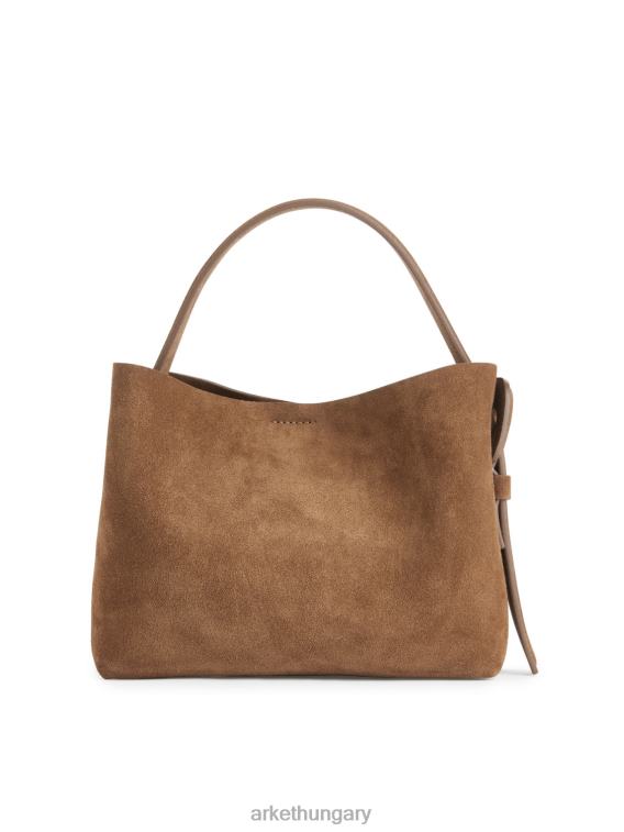 ARKET velúr crossbody táska egynemű barna LNXFL742 táskák