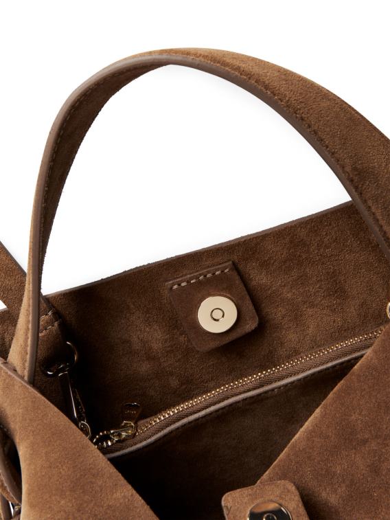 ARKET velúr crossbody táska egynemű barna LNXFL742 táskák